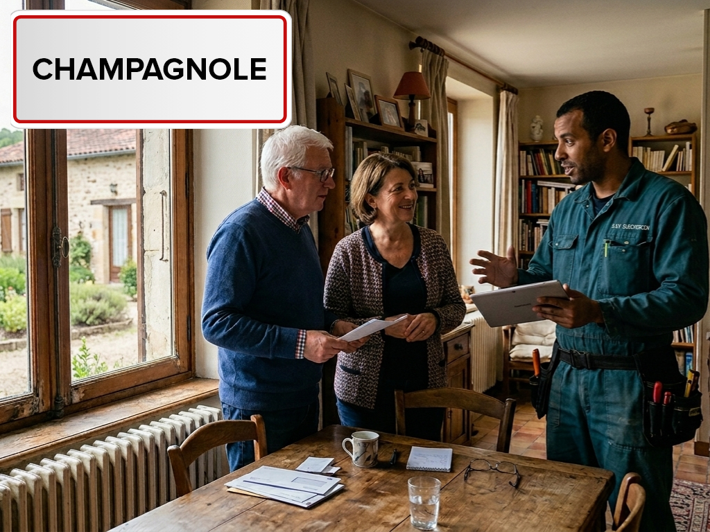 Installation de pompe à chaleur à Champagnole (39300) dans le Jura