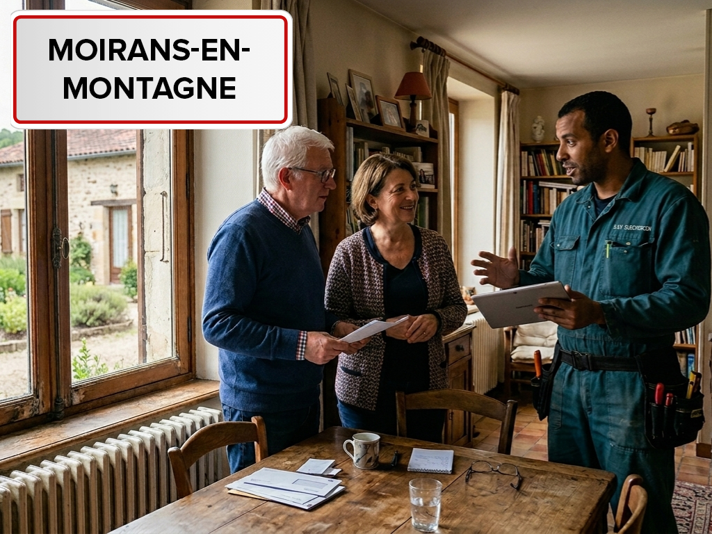 Installation de pompe à chaleur à Moirans-en-Montagne (39260) dans le Jura