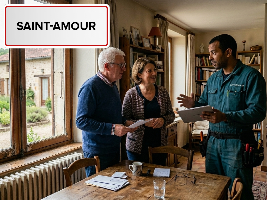 Installation de pompe à chaleur à Saint-Amour (39160) dans le Jura